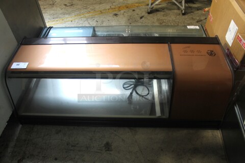 GAYC VEDEB-1 Metal Commercial Countertop Sushi Display Case Merchandiser. 115 Volts, 1 Phase. Tested and Powers On But Does Not Get Cold