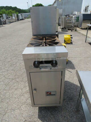 One SS Southbend Natural Gas Floor Fryer. #164D-1. 16X36X53
