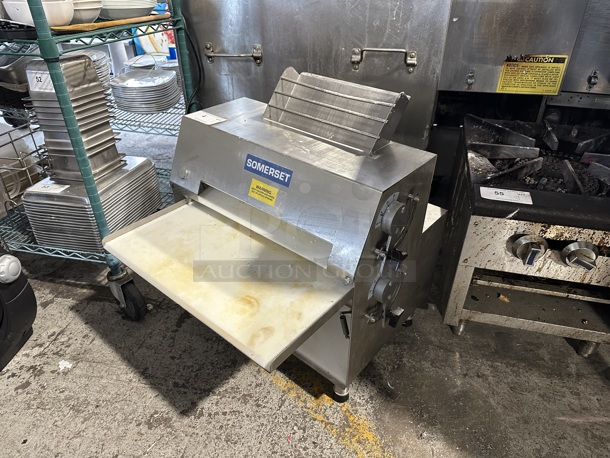 Somerset CDR-2000 Stainless Steel Commercial Countertop Dough Sheeter. 115 Volts, 1 Phase. Tested and Working!