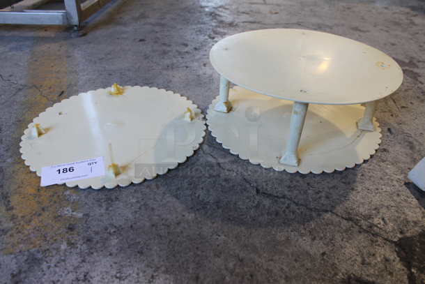 ALL ONE MONEY! Lot of 2 Tier Cake Stand and Extra Piece - Image 1 of 4