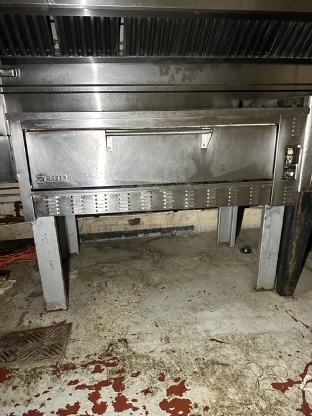 One Zesto  Natural Gas Pizza Deck Oven. 