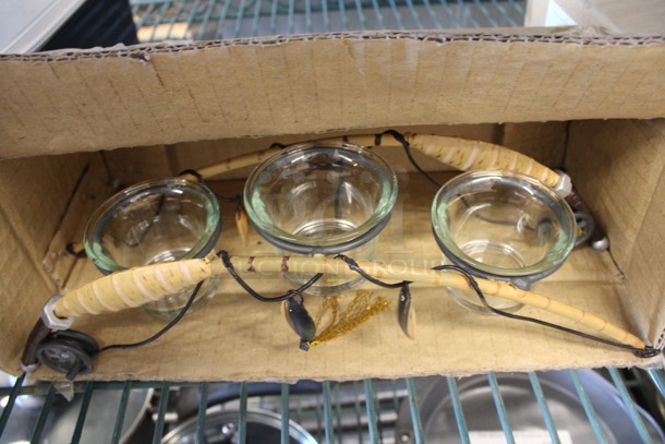2 BRAND NEW IN BOX! Decorative Fishing Candle Holders. 12x3x3.5. 2 Times Your Bid! - Image 3 of 4
