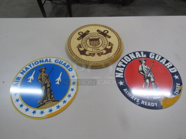 Assorted Military Signs. 3XBID