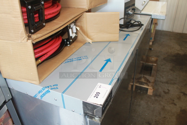 LIKE NEW! 2022 Delfield GUR48P-S Stainless Steel Commercial Front Breathing 2 Door Undercounter Cooler on Commercial Casters. 115 Volts, 1 Phase. Unit Has Only Been Used a Few Times! Tested and Working! - Image 3 of 6