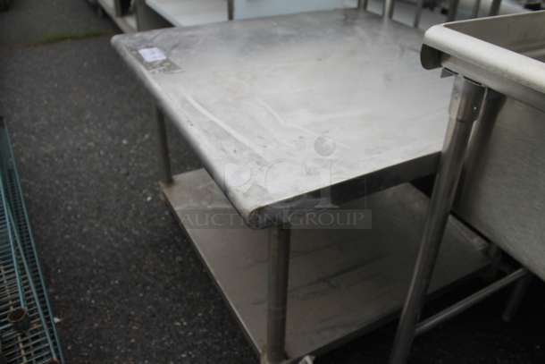 BRAND NEW SCRATCH AND DENT! Stainless Steel Commercial Equipment Stand w/ Under Shelf on Commercial Casters. - Image 3 of 4