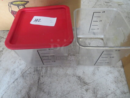 6 Quart Food Storage Container. 1 Lid. 2XBID
