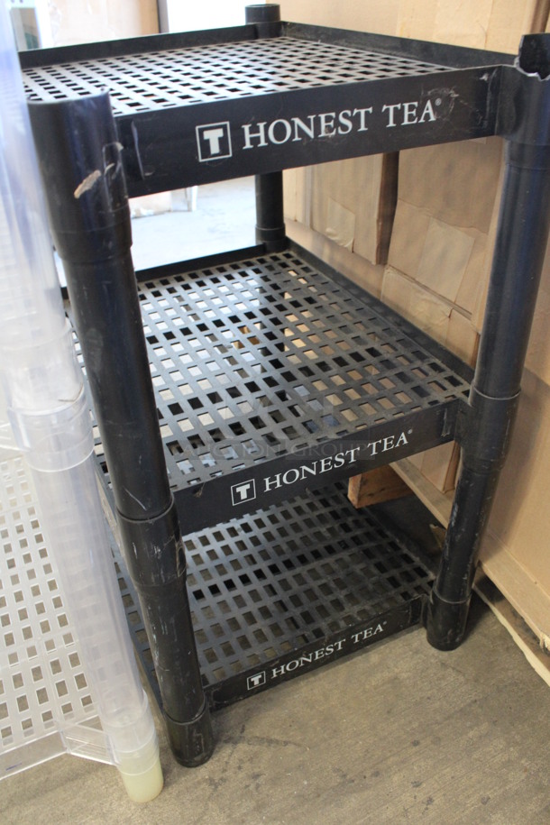 Black Poly 3 Tier Shelf. 15.5x22x26 - Image 4 of 4