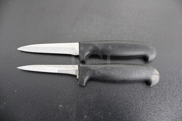 2 Sharpened Stainless Steel Paring Knives. 7.5