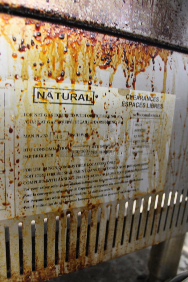 USR Cooking CCB-24 Stainless Steel Commercial Countertop Natural Gas Powered Charbroiler Grill. 60,000 BTU. - Image 6 of 8