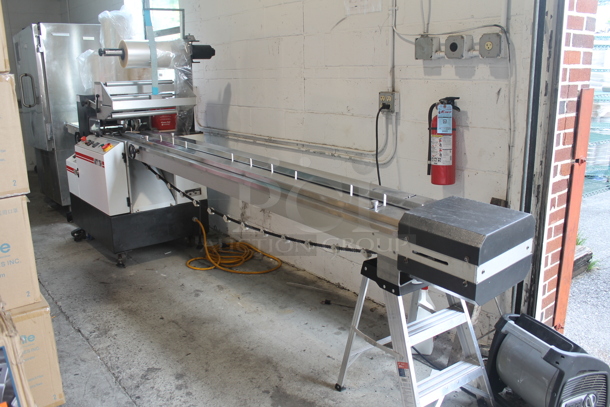 Arty Pac ARTY 75H Stainless Steel Commercial Floor Style High Speed Horizontal Flow Wrapper on Commercial Casters. Picture Before Removal Used as Gallery. 230 Volts, 1 Phase. - Image 2 of 10