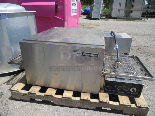 One Lincoln Impinger Conveyor Pizza Oven. Model# 1132. 120/208 Volt. 3 Phase. 56X39X20