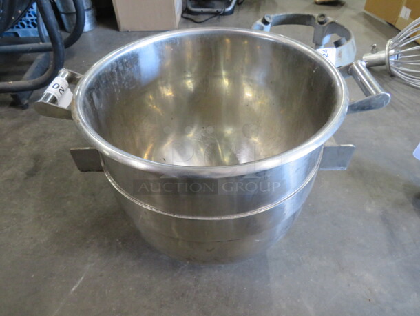 One Stainless Steel 30 Quart Mixer Bowl. 
