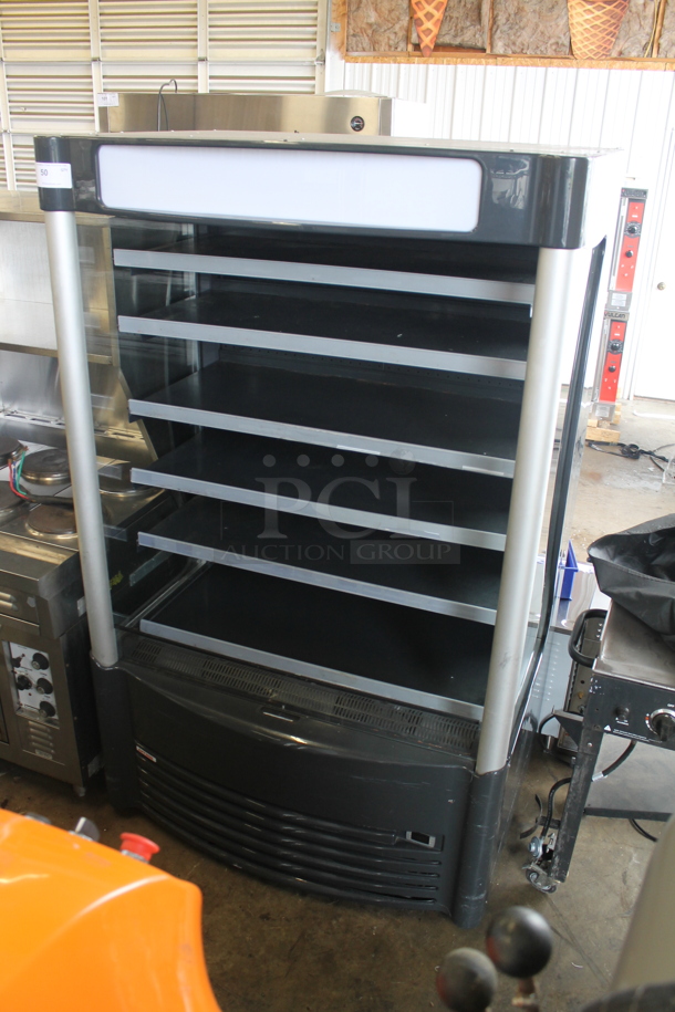 AHT AC-XL/UL LED Metal Commercial Open Grab N Go Merchandiser w/ Metal Shelves. 208-230 Volts, 1 Phase. 