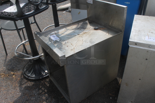 Glastender DBGR-18 Stainless Steel Commercial Drain Board w/ Back Splash and Under Shelf. - Image 3 of 4