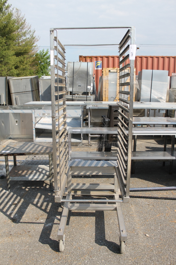 Metal Commercial Pan Transport Rack on Commercial Casters. - Image 1 of 5