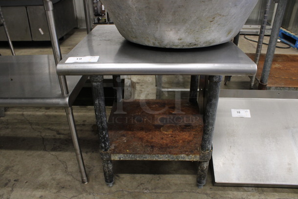 Stainless Steel Commercial Table w/ Metal Under Shelf. 24x24x24