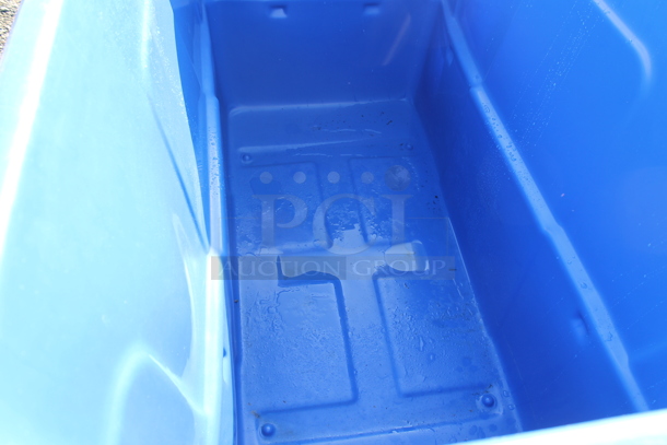 Lavex Blue Poly Cart w/ Lid on Commercial Casters. - Image 3 of 3
