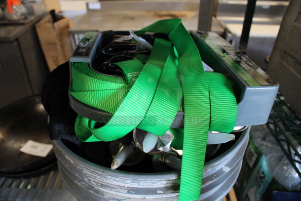 ALL ONE MONEY! Lot of Straps and Liquid Nail Tubes in Gray Poly Bin! - Image 2 of 5