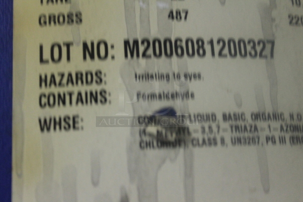 ALL ONE MONEY! PALLET LOT of 4 Barrels; 2 Black Metal and 2 Blue Poly.  BUYER MUST REMOVE. - Image 5 of 5