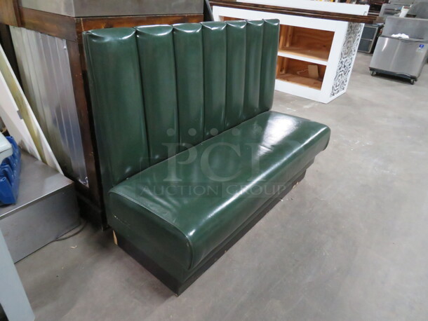 One Green Single Sided Cushioned Bench/Booth. 54X23X41 - Image 2 of 2