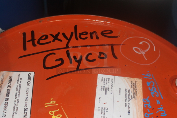 ALL ONE MONEY! Lot of 22 Barrels; Hexylene Glycol, Benzyl Alcohol, Acryloid Resin. BUYER MUST REMOVE. - Image 3 of 12
