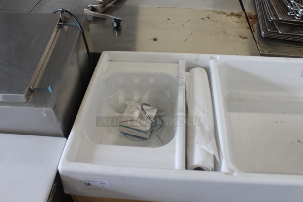 BRAND NEW SCRATCH AND DENT! Wood Pattern Diaper Changing Station w/ Stairs and 2 Doors. - Image 5 of 8