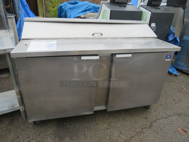 One McCall 2 Door Prep Table On Casters. 115 Volt. #D-15-16. 59X30X43. Working Not Cold. - Image 2 of 3