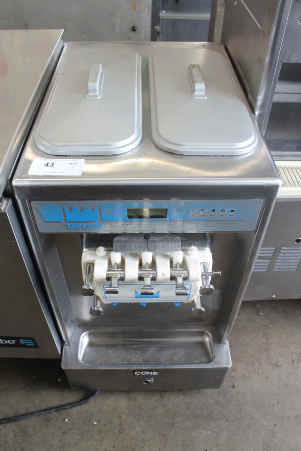 Taylor 337-27 Commercial Stainless Steel Countertop Air Cooled 2 Flavor w/ Twist Soft Serve Ice Cream Machine. 208-230 Volts, 1 Phase. - Image 1 of 7
