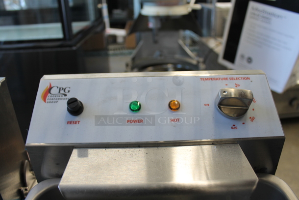BRAND NEW SCRATCH AND DENT! Cooking Performance Group CPG DF-18-2 Stainless Steel Commercial Countertop Electric Powered 2 Bay Fryer w/ 2 Metal Fry Baskets. 208/240 Volts, 1 Phase. - Image 4 of 10