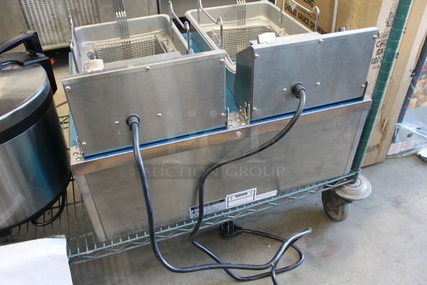 BRAND NEW SCRATCH AND DENT! Cooking Performance Group CPG DF-18-2 Stainless Steel Commercial Countertop Electric Powered 2 Bay Fryer w/ 2 Metal Fry Baskets. 208/240 Volts, 1 Phase. - Image 10 of 10