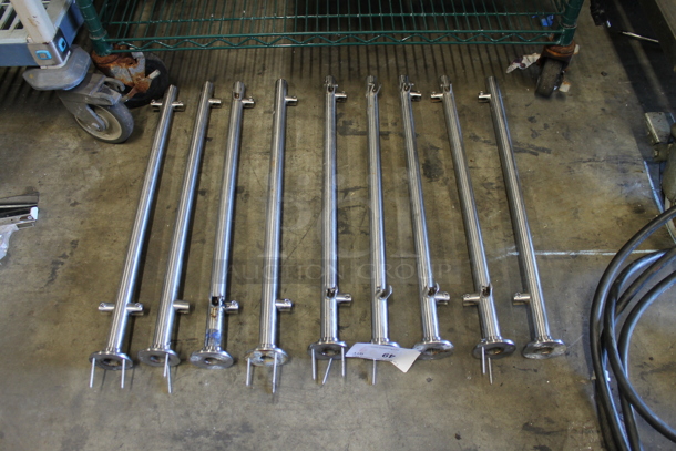 9 Stainless Steel Sneeze Guard Frame Pieces. 9 Times Your Bid!