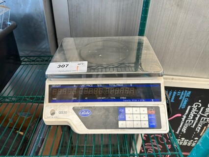 Globe GS30 Countertop Food Portioning Scale. 110-120 Volts, 1 Phase. Tested and Working!