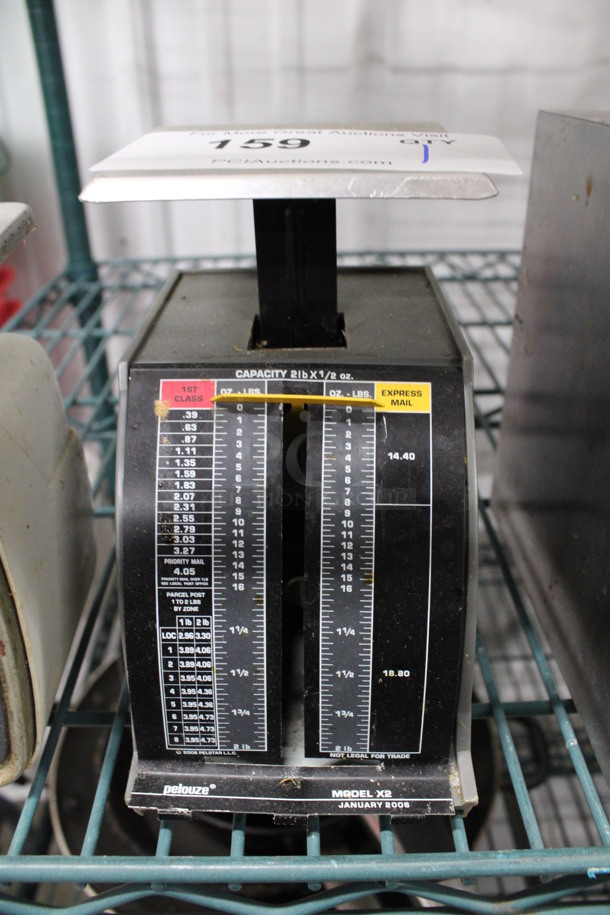 Pelouze Model X2 Metal Countertop Food Portioning Scale. 4x7x7