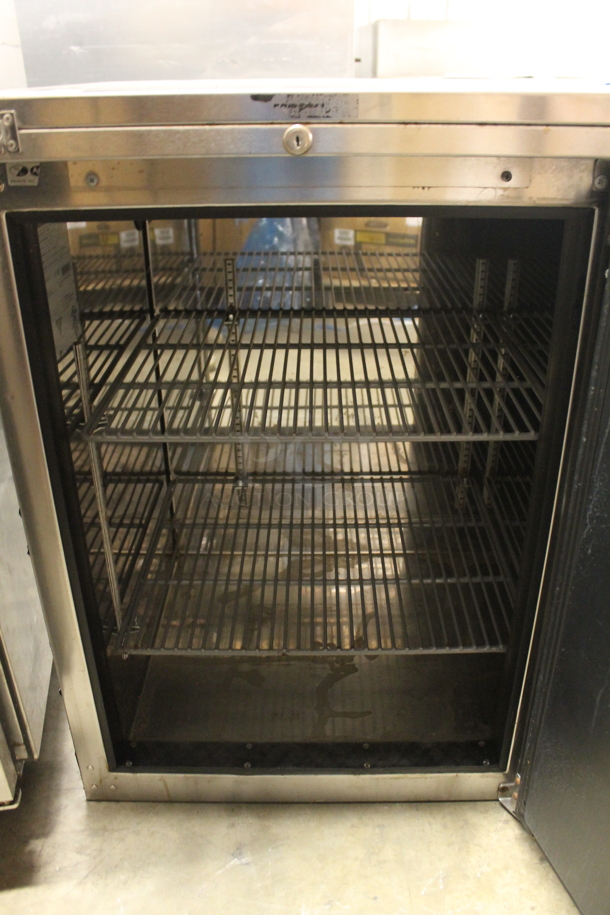 Perlick BS84 Commercial Stainless Steel Solid Door Back Bar Cooler With Steel Racks And Faux Wood Cabinets. 115V, 1 Phase. Tested and Powers On But Does Not Get Cold - Image 4 of 8
