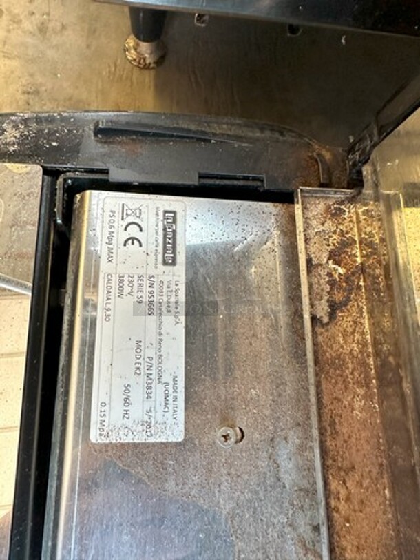 2017 La Spaziale EK2 Stainless Steel Commercial Countertop 2 Group Espresso Machine w/ Portafilter and 2 Steam Wands. 230 Volts, 1 Phase.  - Image 5 of 5