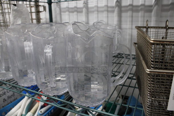 ALL ONE MONEY! Lot of 21 Clear Poly Pitchers! 7.5x5.5x8