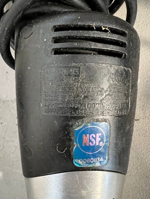 Waring Model WSB Stainless Steel Commercial Immersion Blender. 120 Volts, 1 Phase. 5x5x21. Tested and Working! - Image 5 of 6