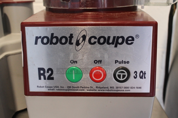 Robot Coupe R2NCLR Metal Commercial Countertop Food Processor w/ Bowl, Continuous Feed Head and S Blade. 120 Volts, 1 Phase. Tested and Working! - Image 2 of 6
