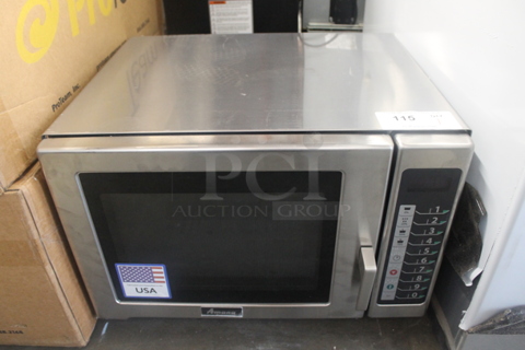 2023 Amana RFS18TS Stainless Steel Commercial Countertop Microwave Oven. 208/240 Volts, 1 Phase. 