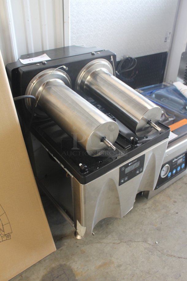BRAND NEW SCRATCH AND DENT! Bunn 58000.0015 Ultra NX Stainless Steel Commercial Countertop Double 3 Gallon Slushy Machine Base. 120 Volts, 1 Phase. Tested and Working! - Image 5 of 8