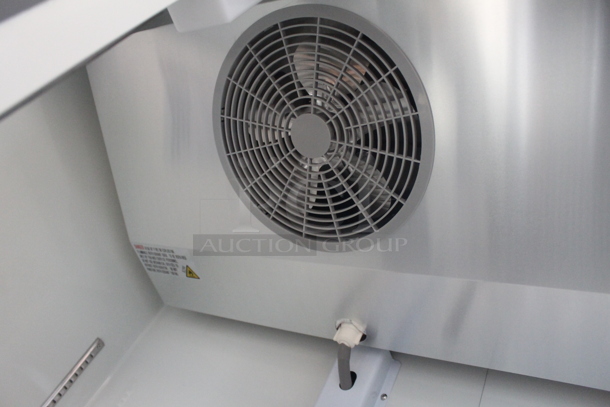 BRAND NEW SCRATCH AND DENT! 2023 Avantco 178A35FHC Stainless Steel Commercial Two Door Reach In Freezer w/ Poly Coated Racks. 115 Volts, 1 Phase. Tested and Working! - Image 10 of 10