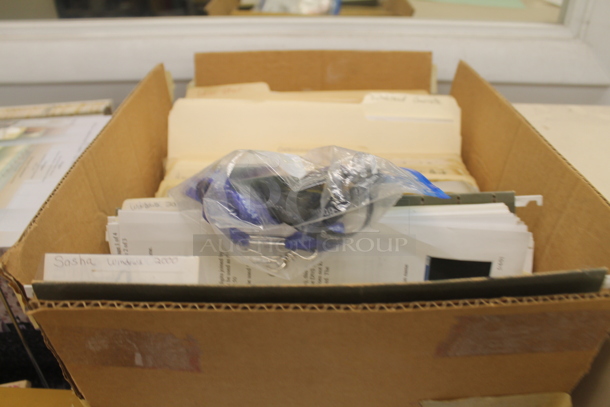 Globe Werner White Metal 3 Drawer Filing Cabinet w/ Contents. BUYER MUST REMOVE. - Image 4 of 7