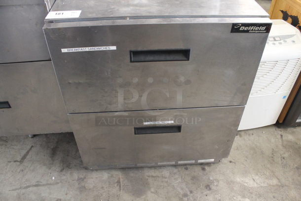 Delfield UCD4472N-STAR1 Stainless Steel Commercial 2 Drawer Undercounter Cooler. 115 Volts, 1 Phase. Tested and Working! - Image 4 of 8