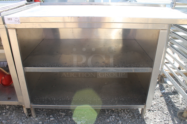 Stainless Steel Commercial Table w/ 2 Under Shelves.  - Image 2 of 3