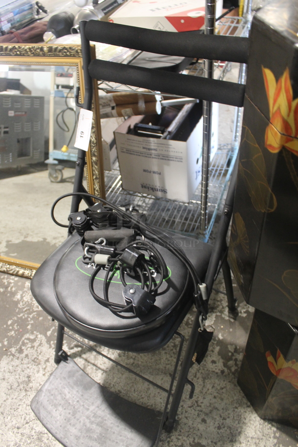 Black Total Gym w/ Contents Including Cords - Image 3 of 6