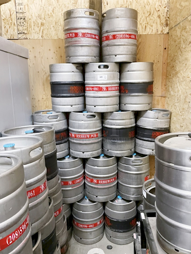 AWESOME!! 50 Liter Sanke Kegs, Stainless Steel. 50 Liters = 13.2 gallons = 105 pints = 140 x 12oz bottles/cans = 26 growlers. 16x Your Bid