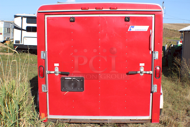 PERFECT, LIKE NEW CONDITION!! 2004 Pace American CS610SA Cargo Sport Enclosed Trailer, 6ft x 10ft, Single Axle, 4 PIN Connecter, Interior Lights, Assisted Open and Close Ramp Door GVWR 2990. VIN 40LFB10194P107221 - Image 3 of 8