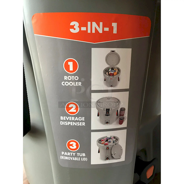 Ozark Trail 20-Quart/5 Gallon High Performance Beverage Dispenser/Jug Cooler, Gray. Keeps Ice Up To 3 Days. 16.00 x 16.00 x 16.50 - Image 2 of 10