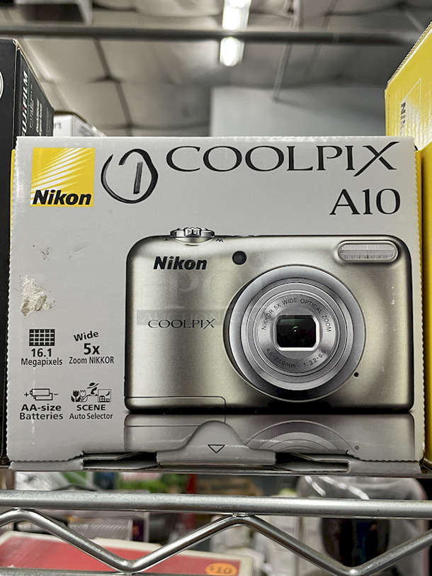 Digital Cameras [1] Fujifilm FinePix XP135 Rugged Waterproof Digital Action Camera / Camcorder - Black , [2] Nikon Coolpix A10 Digital Camera, [1] Nikon Coolpix W100 - digital camera - Image 11 of 12