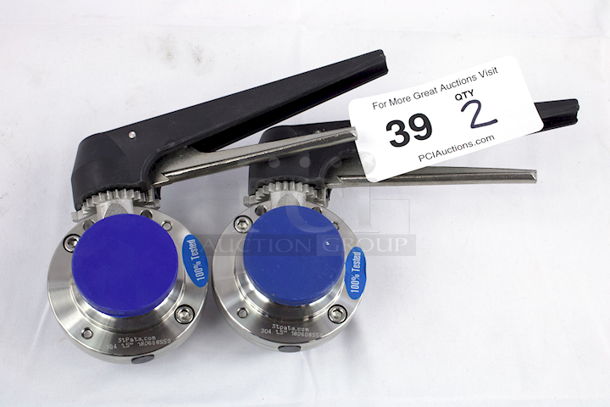 NEW-NEVER USED! St. Pat’s Stainless Steel Butterfly Valve With Nylon/Glass Trigger Handle, 12 Positions In 180 Degrees. 2x Your Bid - Image 1 of 7
